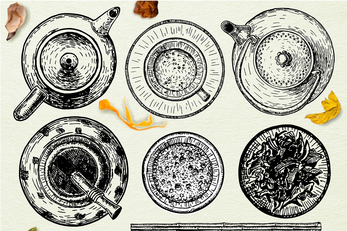 Tea Sketch Collection, an Object Graphic by Live line (Photo 2 of 10)