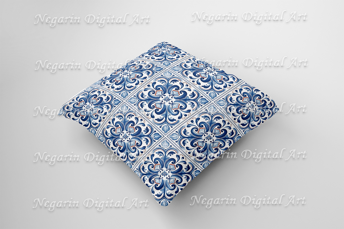 Spanish Azulejo Pattern Tile V2, a Pattern Graphic by Negarin Digital Art (Photo 8 of 8)