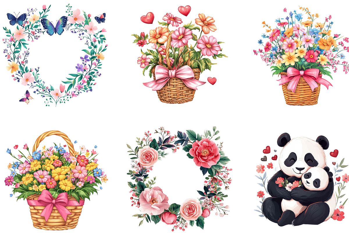Happy Mother's Day Clipart, an Illustration by Designking (Photo 2 of 5)