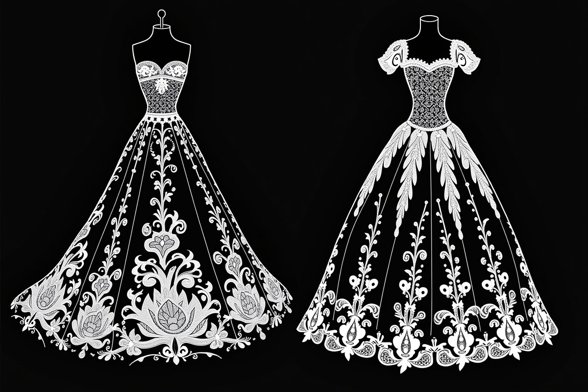 Wedding Dress Vector Pack, an Illustration by Gaye Art (Photo 11 of 21)