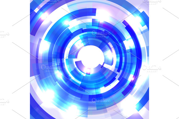 Shining Blue Circle Tunnel