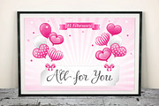 SET / 5 / SALE for Valentine's day, an Invitation Template by Nadin_Lebedeva (Thumbnail 5 of 5)