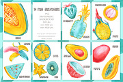 TROPICAL FRUITS Watercolor Set, an Illustration by Cat In Colour (Thumbnail 5 of 7)