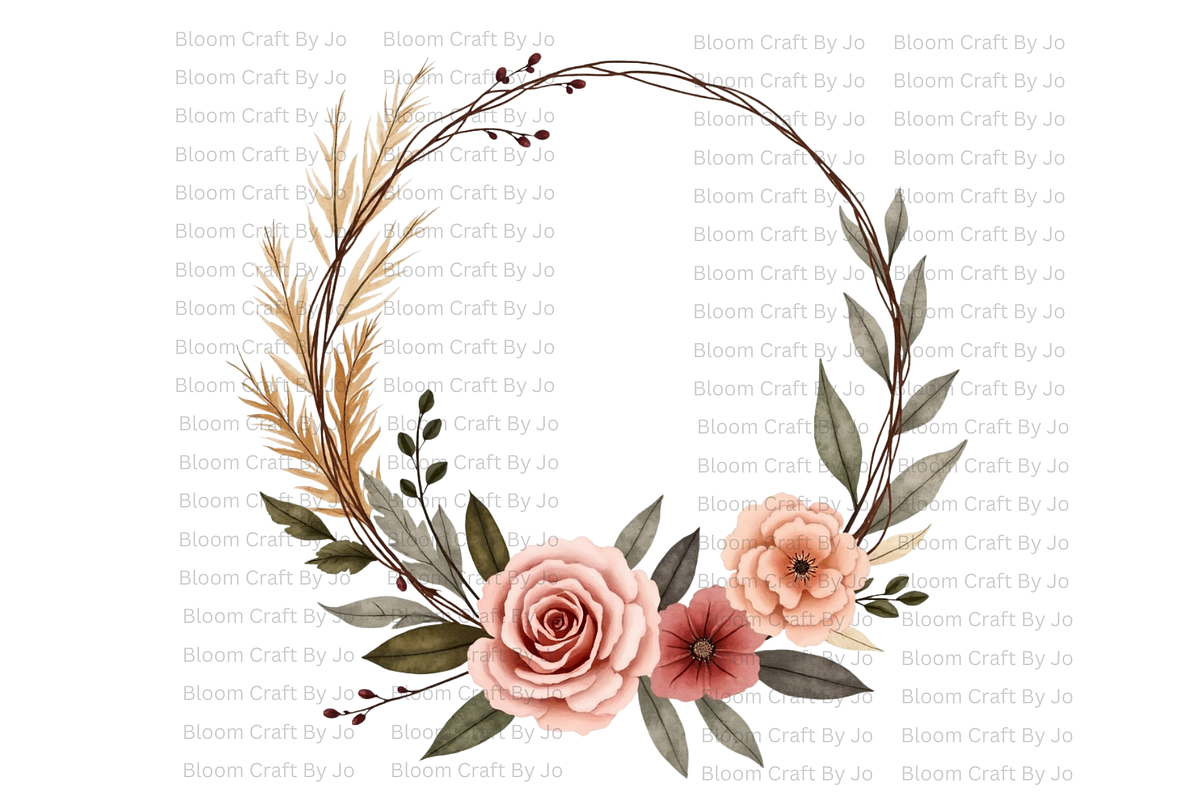 Terracotta Floral Wreath, a Decorative Illustration by Bloom Craft Creations (Photo 10 of 10)