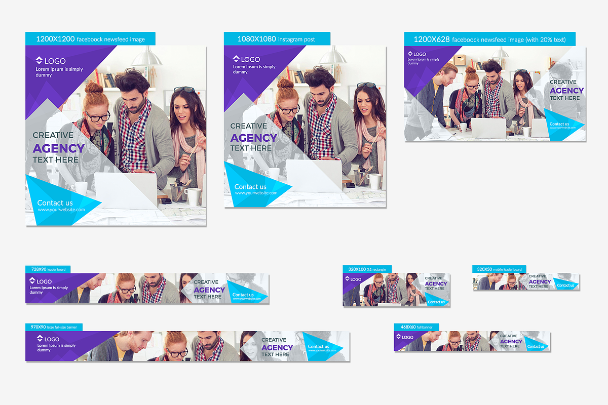 Multipurpose Banners, a Social Media Template by Kalash