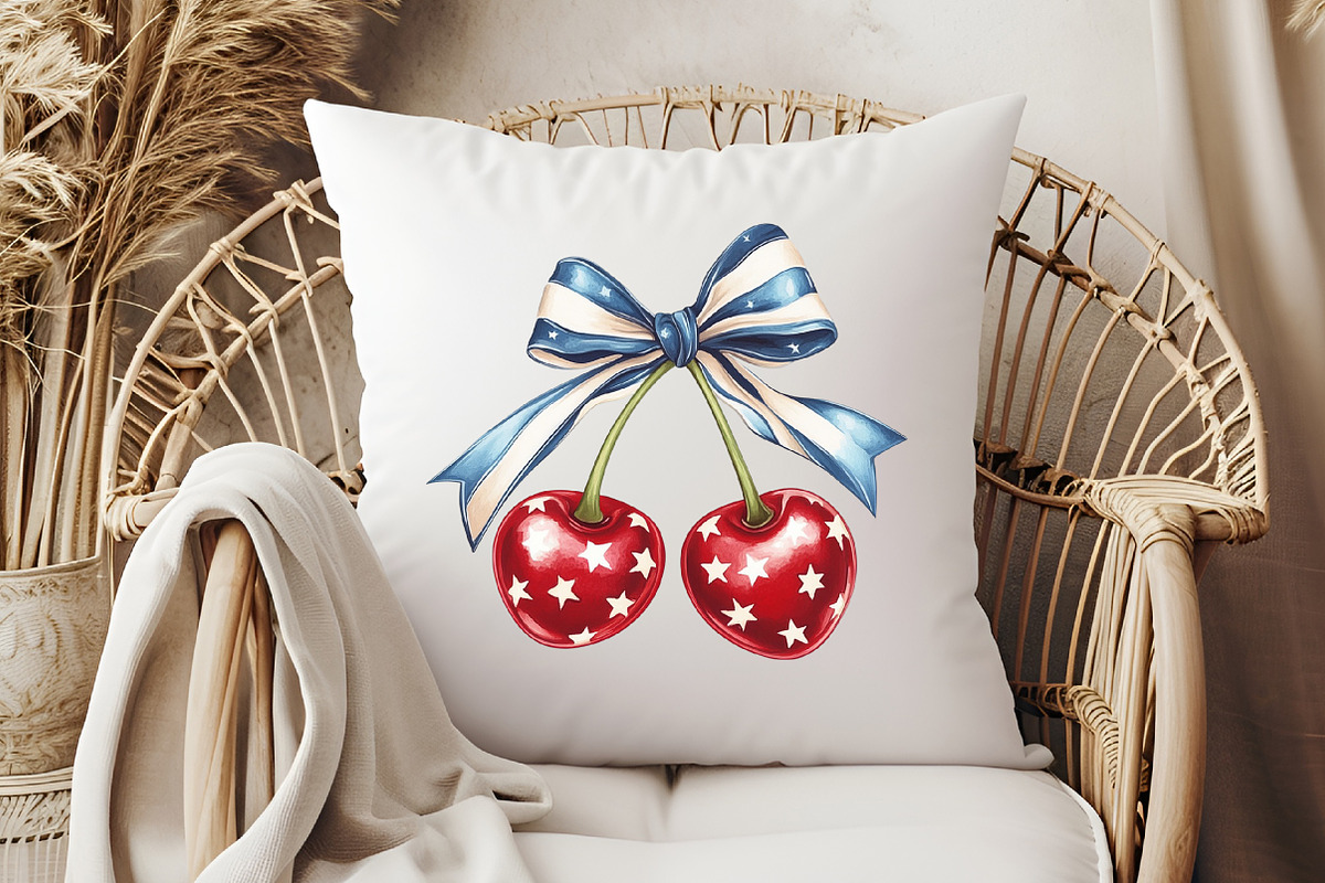 4th of July Coquette Cherry Bow, an Illustration by Libby Wishes (Photo 3 of 4)