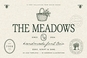 The Meadows - Font Trio & Extra, a Handwritten Font by Davide Bassu (Thumbnail 1 of 25)