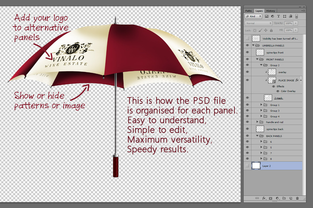 Umbrella for City, Golf or Beach, an Advertising Mockup by JoZOO (Photo 4 of 4)