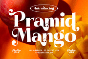 Pramid Mango Modern Display Serif, a Serif Font by timelesstype.co (Thumbnail 1 of 20)