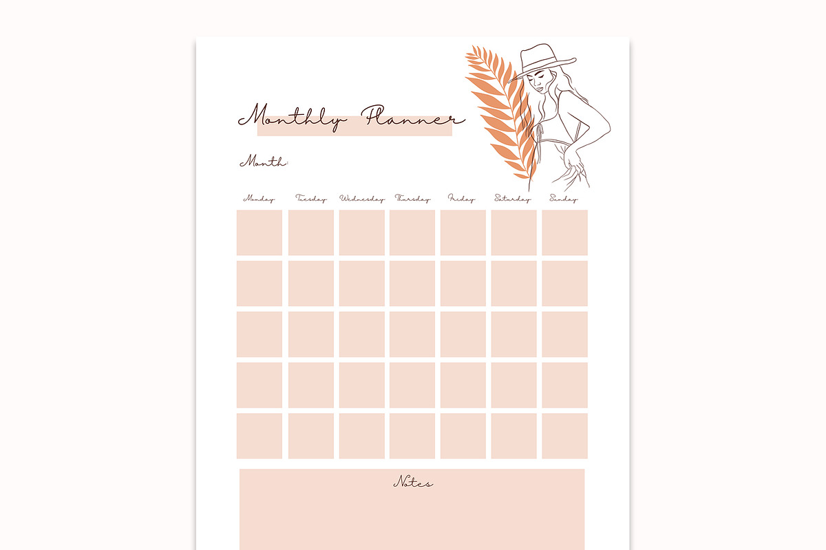 Minimalist Printable Planner, a Stationery Template by Nagore Rodriguez Design (Photo 4 of 4)