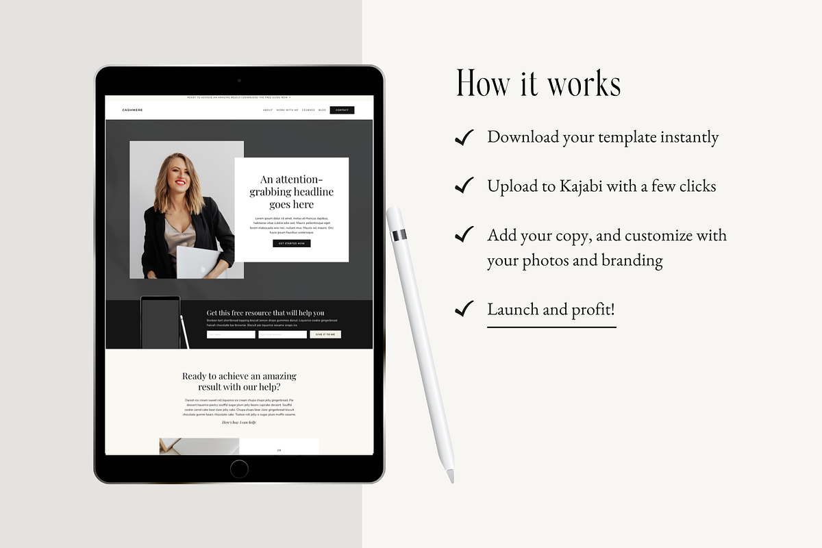 Kajabi Website Theme, a Landing Page Template by Pixel & Flow (Photo 5 of 9)