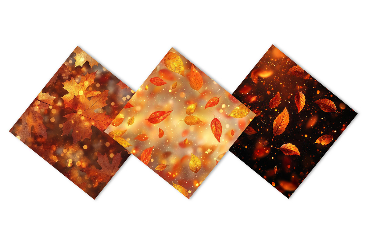 Glitter Bokeh Autumn Leaves Paper, a Texture Graphic by Dream Creation (Photo 4 of 4)
