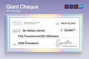 Giant Cheque Template, a Stationery Template by BrandPacks (Thumbnail 6 of 6)