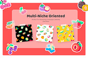 Flat Fruit Stickers, a Duotone Icon by Vectors Market (Thumbnail 3 of 6)