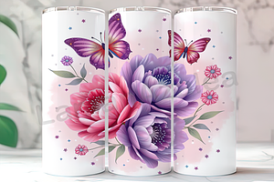 Pink Glitter Butterfly Tumbler PNG, an Arts & Entertainment Photo by LamanAzalea
