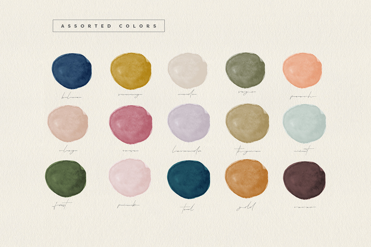 Brush Strokes in 17 Modern Colors, a Texture Graphic by Basia Stryjecka (Photo 14 of 21)