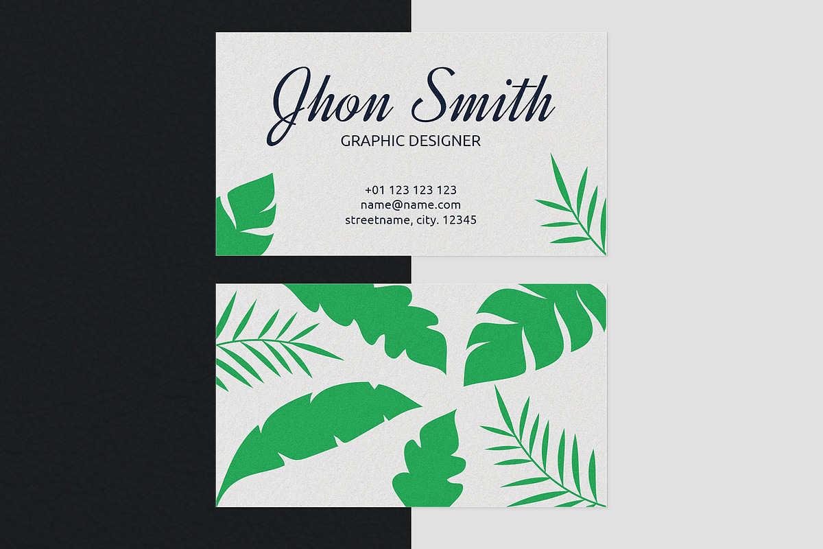 Tropical business card V1, a Business Card Template by EN86-21 (Photo 2 of 3)