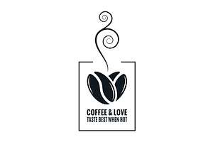 Coffee Love Concept. Coffee Beans.