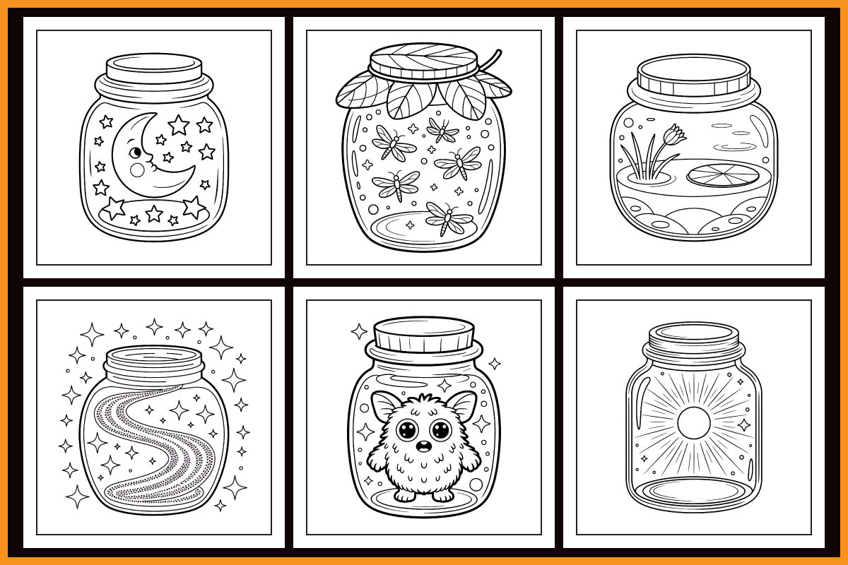 Magic Jar Coloring Pages, an Object Graphic by protabsorkar11