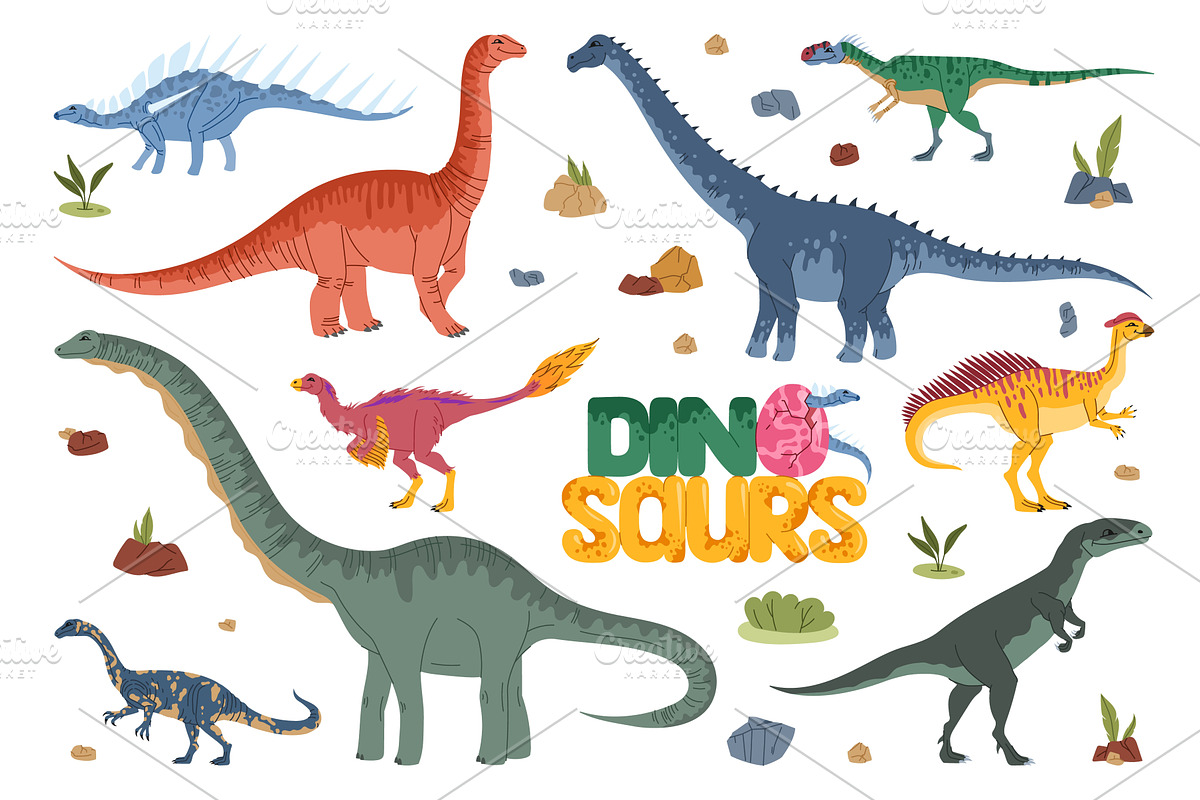 Cute prehistoric dinosaurs, an Animal Illustration by Buch&Bee