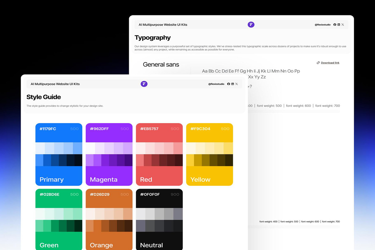 AI Multipurpose Website UI Kits, an UI Kit Template by Lumina_ui_ux202 (Photo 2 of 7)
