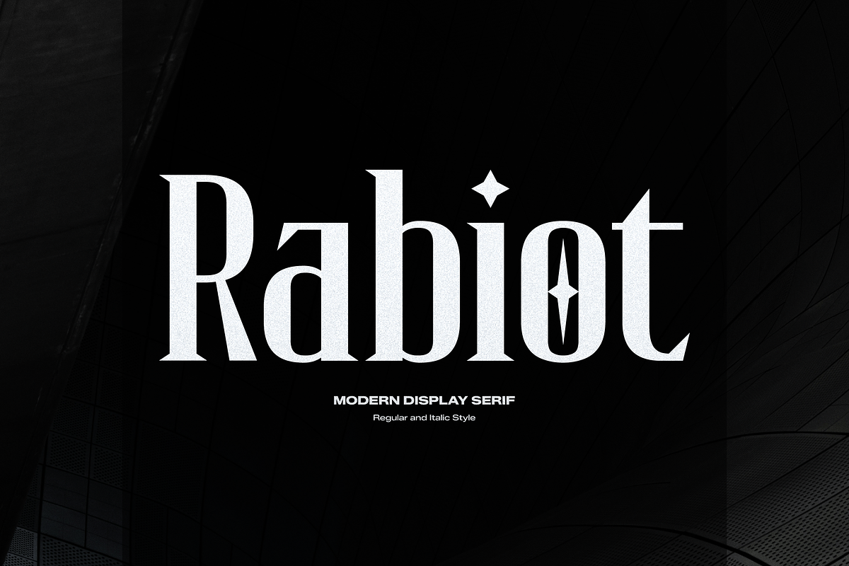Rabiot | Modern Display Serif, a Sans Serif Font by gracetype_studio (Photo 1 of 12)