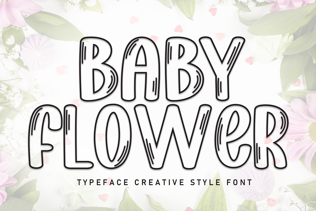Baby Flower | Script Font, a Script Font by Scratchones (Photo 1 of 8)