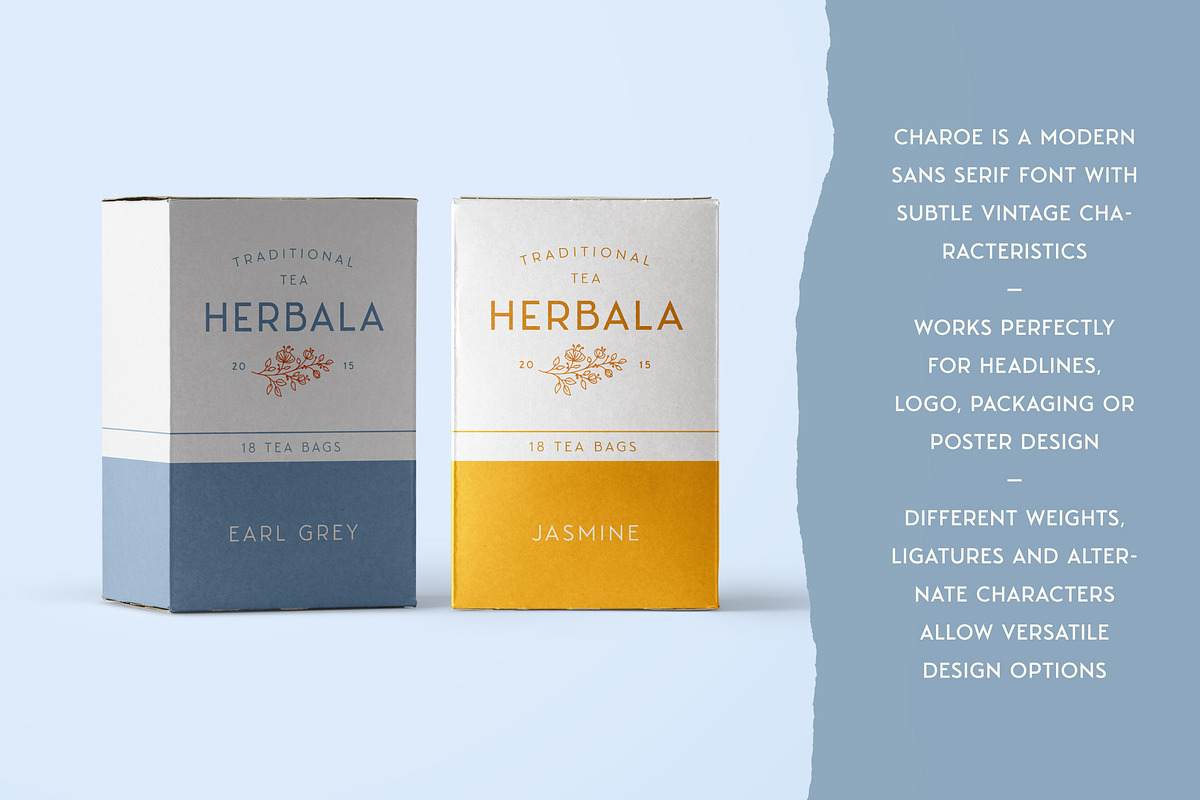 Charoe Typeface + Extras, a Font by Heritage Type Co. (Photo 9 of 17)