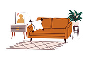 Living room, bedroom interior design, an Object Illustration by Good Studio (Thumbnail 2 of 8)
