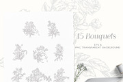 Vintage Roses - Line art Florals, a Decorative Illustration by BlumenSoul (Thumbnail 2 of 8)