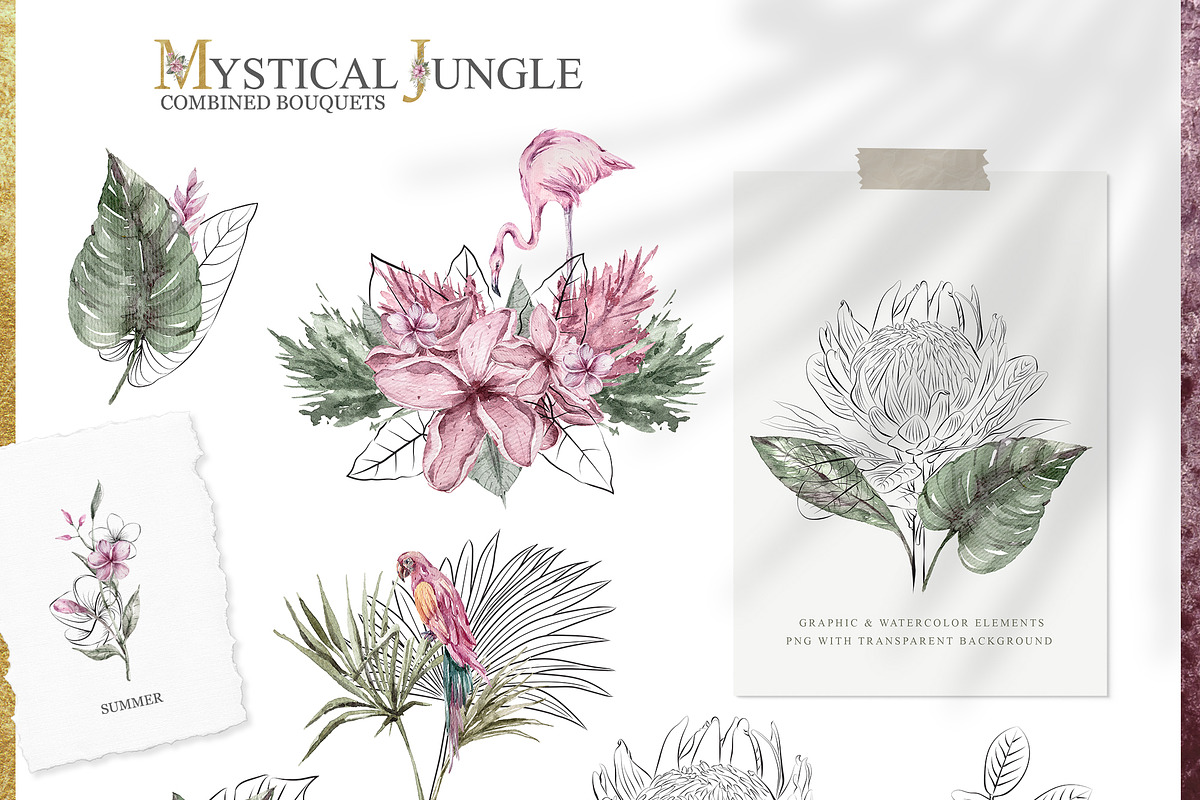 Watercolor Tropical Collection, an Animal Illustration by Tiana Geo (Photo 8 of 16)