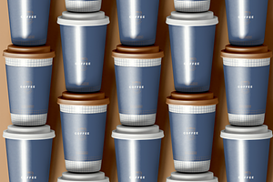 Arranged Coffee Cup Mockup