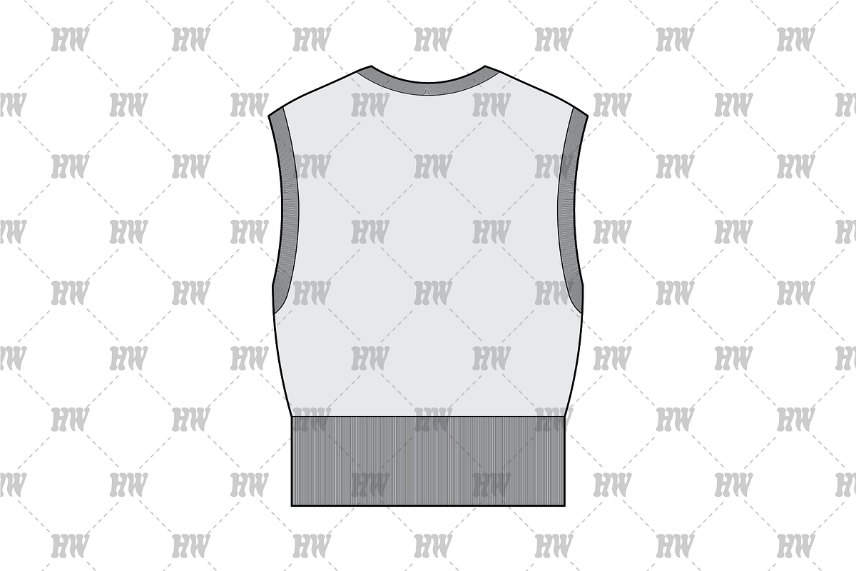 Sweater Vest Fashion Flat, a Shirt Mockup by haydenwentworth (Photo 3 of 3)