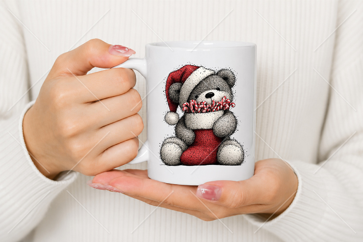 Whimsical Teddy Bear Christmas PNG, a Seasonal Illustration by Canvas Craft (Photo 9 of 10)