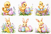 Watercolor Easter Clipart PNG, an Illustration by Craft Nest (Thumbnail 4 of 12)