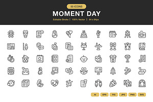 Moment Day Icons, an Icon by Spacepixel Creative
