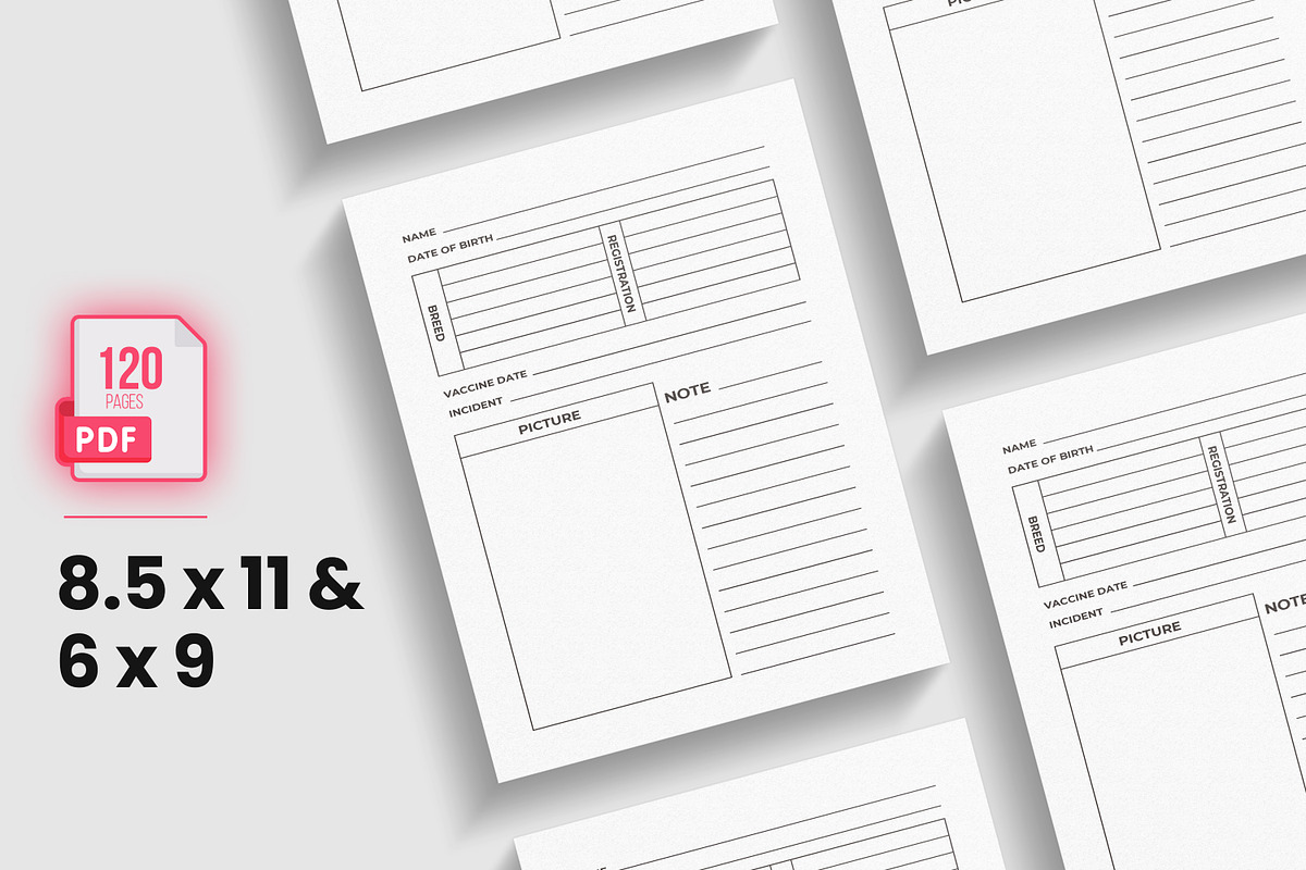 Animal Profile Record Log KDP, a Print Template by bossdesigner (Photo 2 of 2)