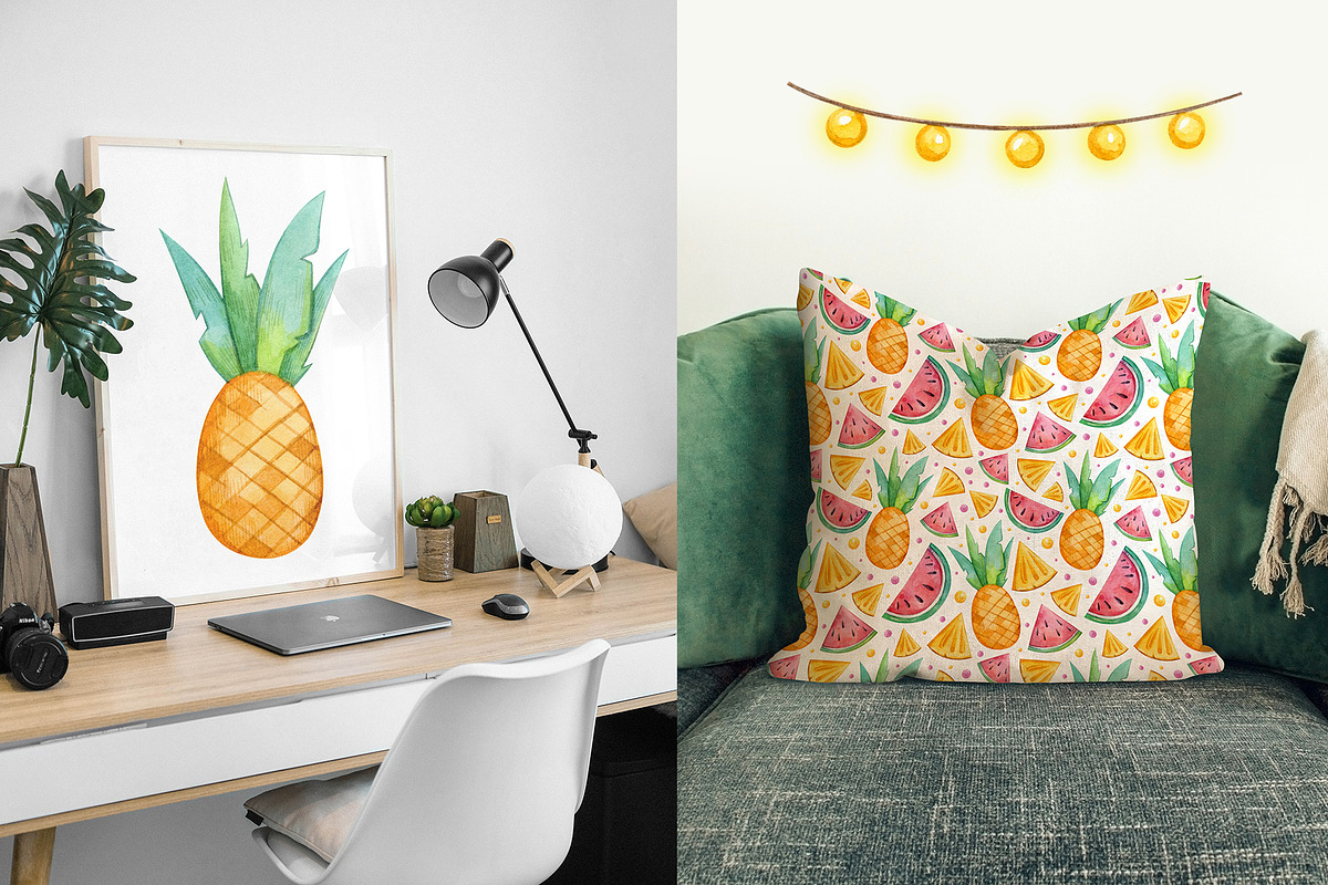 Hawaii Tropic set | 76 elements |, a Decorative Illustration by Aquarellka (Photo 7 of 7)
