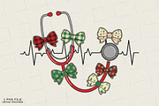 Patchwork Christmas Nurse Coquette, an Illustration by SinaCreation (Thumbnail 1 of 7)