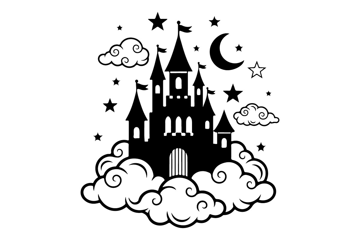 Fantasy Castle Cloud Moon Bundle, an Object Illustration by Gaye Art (Photo 11 of 30)