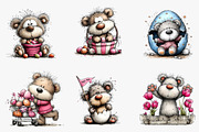Whimsical Easter Teddy Bear Clipart, an Illustration by CreationArt (Thumbnail 6 of 6)