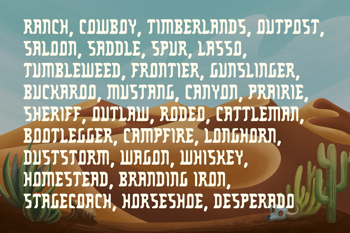 Palo Santo – Desert & Mexican Type, a Sans Serif Font by HipFonts (Photo 4 of 6)