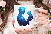 New Dad Fathers Day Watercolor Png, an Illustration by RobertsArt (Thumbnail 3 of 8)