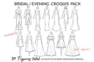 Sale- Bridal/Evening Croquis Pack