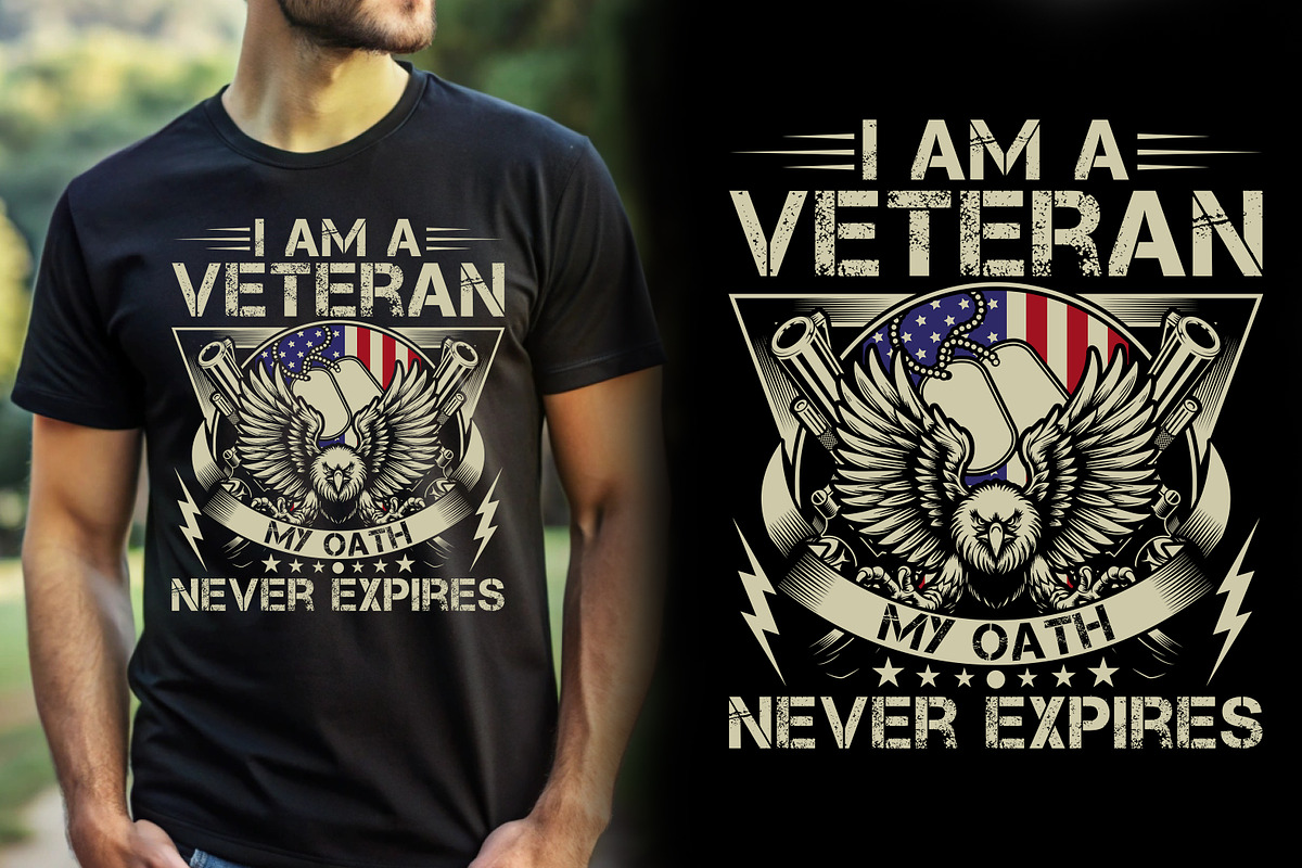 Veteran T-shirt Design, a Graphic by Crafts Bundle (Photo 1 of 2)