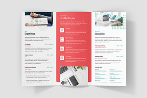 Resume Brochure Tri-Fold Template