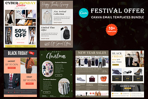 Festival Offer Canva Email Templates