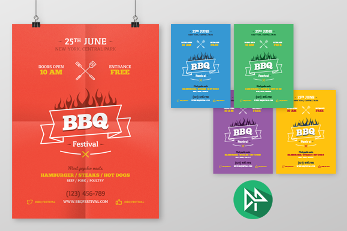 BBQ Party Poster Template, a Flyer Template by Danil Polshin (Photo 7 of 8)