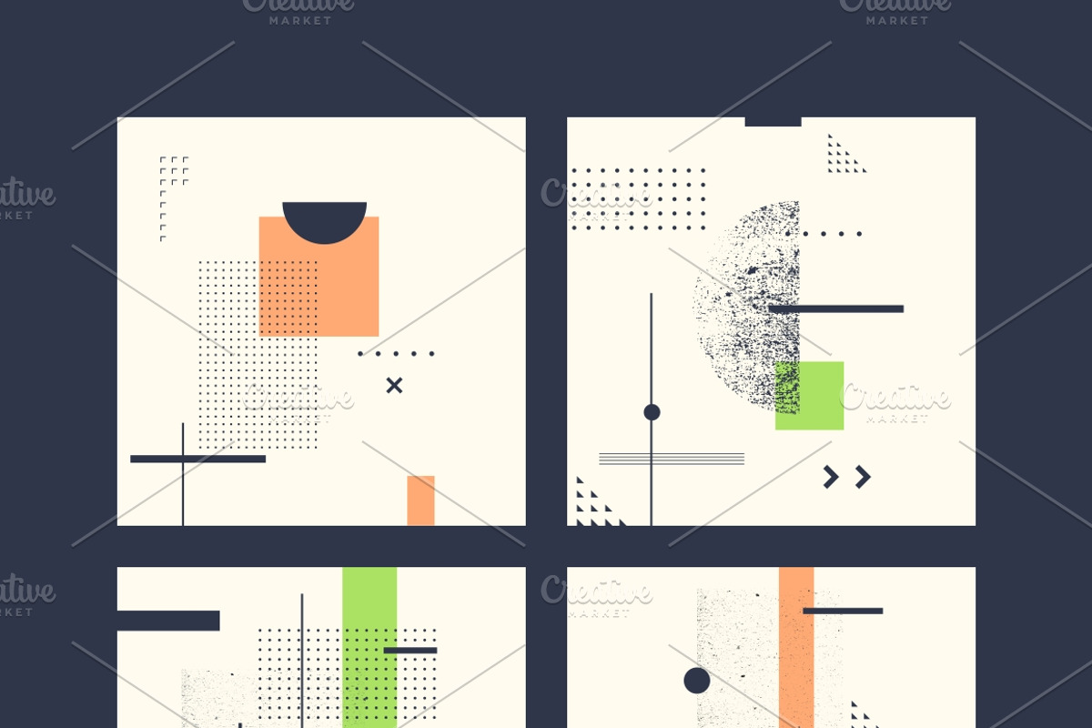Set of geometric backgrounds, a Texture Illustration by alekseiderin (Photo 6 of 7)