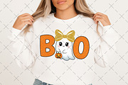 Cute Ghost BOO Halloween PNG, an Illustration by Craft Nest (Thumbnail 6 of 6)